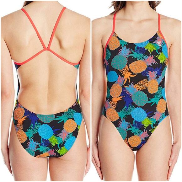 TYR panama cutoutfit swimsuit Size 28 (Girls Size XL 14/16) - Picture 1 of 16